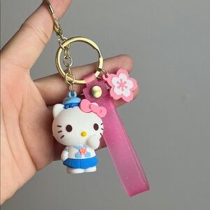 5/$25🎀 Hello Kitty Pink and Blue Charm Keychain